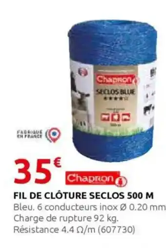 Rural Master CHAPRON Fil de clôture seclos 500 m offre