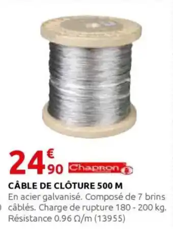 Rural Master CHAPRON Câble de clôture 500 m offre