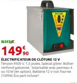 Rural Master Électrificateur de clôture 12 v offre