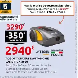 Rural Master Robot tondeuse autonome sans fil a 3000 offre
