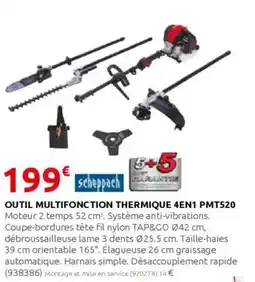 Rural Master SCHEPPACH Outil multifonction thermique 4en1 pmt520 offre