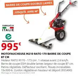 Rural Master Motofaucheuse m210 rato 170 barre de coupe 87 cm offre