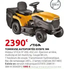 Rural Master STIGA Tondeuse autoportée estate 384 offre
