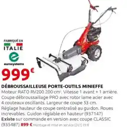 Rural Master Débroussailleuse porte-outils minieffe offre