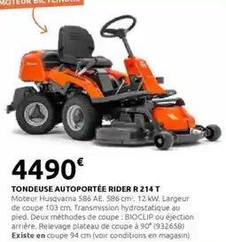 Rural Master Tondeuse autoportée rider r214t offre