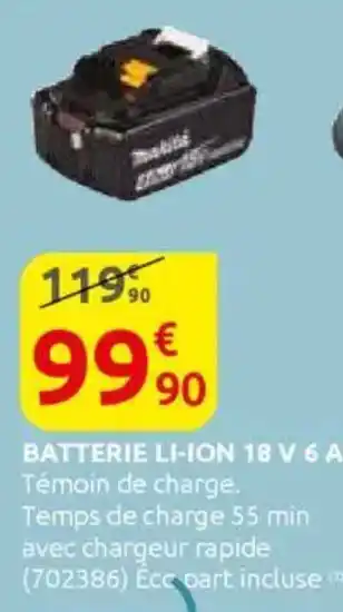 Rural Master Batterie li-ion 18 v 6 ah offre