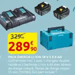 Rural Master MAKITA Pack énergie li-ion 18 v 2 x 6 ah offre