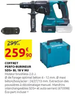 Rural Master MAKITA Coffret perfo-burineur sds+ bl 18 v nu offre