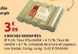 Rural Master 5 bûches densifiées offre
