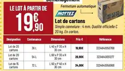 Tridôme MOTTEZ Lot de cartons offre
