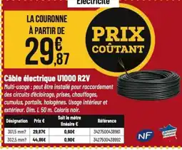 Tridôme Câble électrique u1000 r2v offre