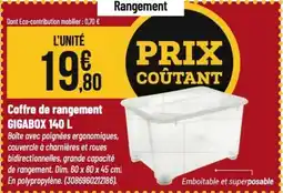 Tridôme Coffre de rangement gigabox offre