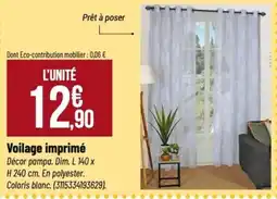 Tridôme Voilage imprimé offre