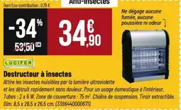 Tridôme LUCIFER Destructeur à insectes offre