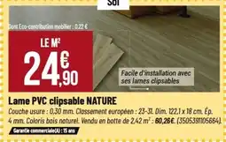 Tridôme Lame pvc clipsable nature offre