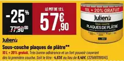 Tridôme JULIEN Sous-couche plaques de plâtre offre