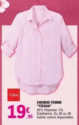 E.Leclerc CHEMISE FEMME TISSAIA offre