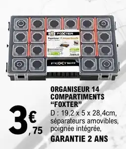 E.Leclerc ORGANISEUR 14 COMPARTIMENTS FOXTER offre