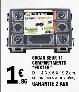 E.Leclerc ORGANISEUR 11 COMPARTIMENTS “FOXTER” offre