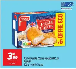 Netto FINDUS Fish and chips colin d'alaska msc x6 offre