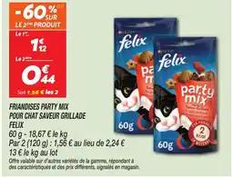 Netto FELIX Friandises party mix pour chat saveur grillade offre