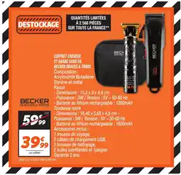 Netto BECKER SHAVES & TRIMS Coffret cheveux et barbe sans fil offre