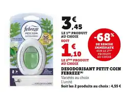 U Express FEBREZE Desodorisant Petit Coin offre