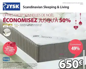 JYSK Matelas à Ressorts Simmons S200 offre