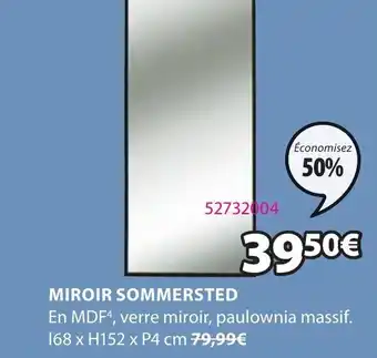 JYSK Miroir Sommersted offre