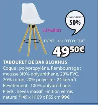 JYSK Tabouret de Bar Blokhus offre