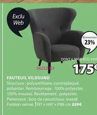 JYSK Fauteuil Vildsund offre