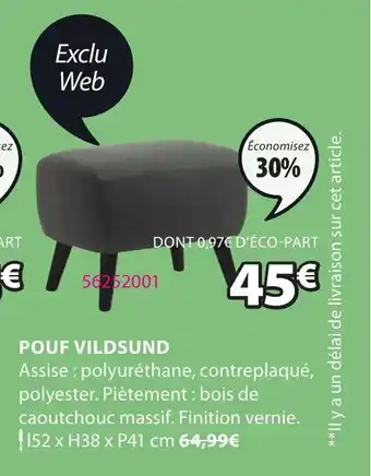 JYSK Pouf Vildsund offre