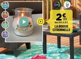 Centrakor La bougie citronnelle offre