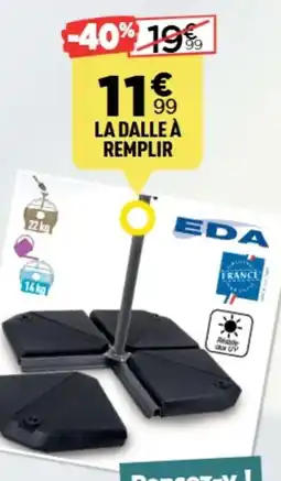La dalle à remplir