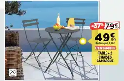 Centrakor Table +2 chaises camargue offre