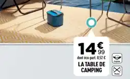 Centrakor La table de camping offre