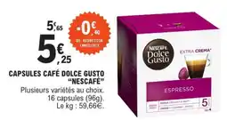 E.Leclerc CAPSULES CAFÉ DOLCE GUSTO “NESCAFÉ” offre