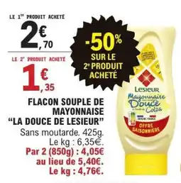 E.Leclerc Flacon Souple de Mayonnaise La Douce de Lesieur offre