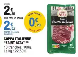 COPPA ITALIENNE “SAINT AZAY”