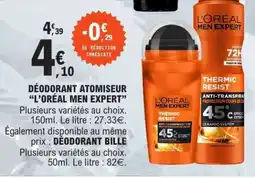 E.Leclerc DÉODORANT ATOMISEUR L'ORÉAL MEN EXPERT offre