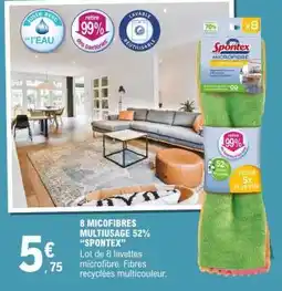 E.Leclerc 8 MICOFIBRES MULTIUSAGE 52% “SPONTEX” offre