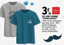 E.Leclerc TEE-SHIRT HOMME TISSAIA BASICS offre