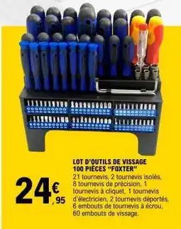 E.Leclerc LOT D’OUTILS DE VISSAGE 100 PIÈCES “FOXTER” offre
