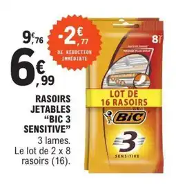 E.Leclerc Rasoirs Jetables Bic 3 Sensitive offre