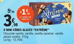 E.Leclerc 8 MINI CÔNES GLACÉS “EXTRÊME” offre