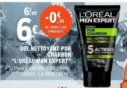 E.Leclerc L'ORÉAL MEN EXPERT Gel Nettoyant Pur Charbon offre