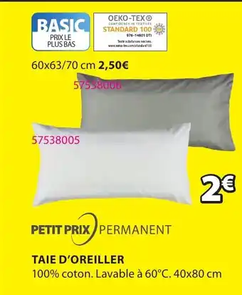 JYSK Taie d'Oreiller offre