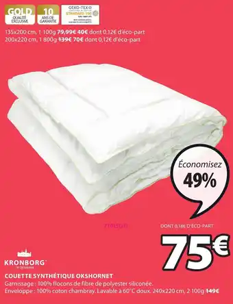 JYSK Couette Synthétique Okshornet offre
