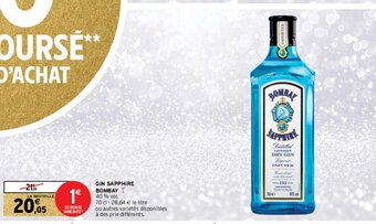 Intermarché Hyper Gin Sapphire Bombay offre