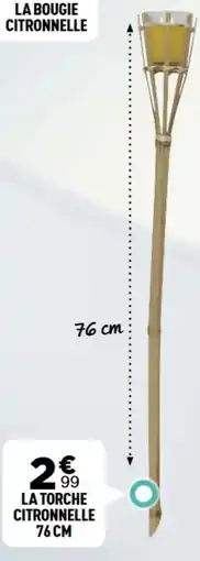 Centrakor La torche citronnelle 76cm offre